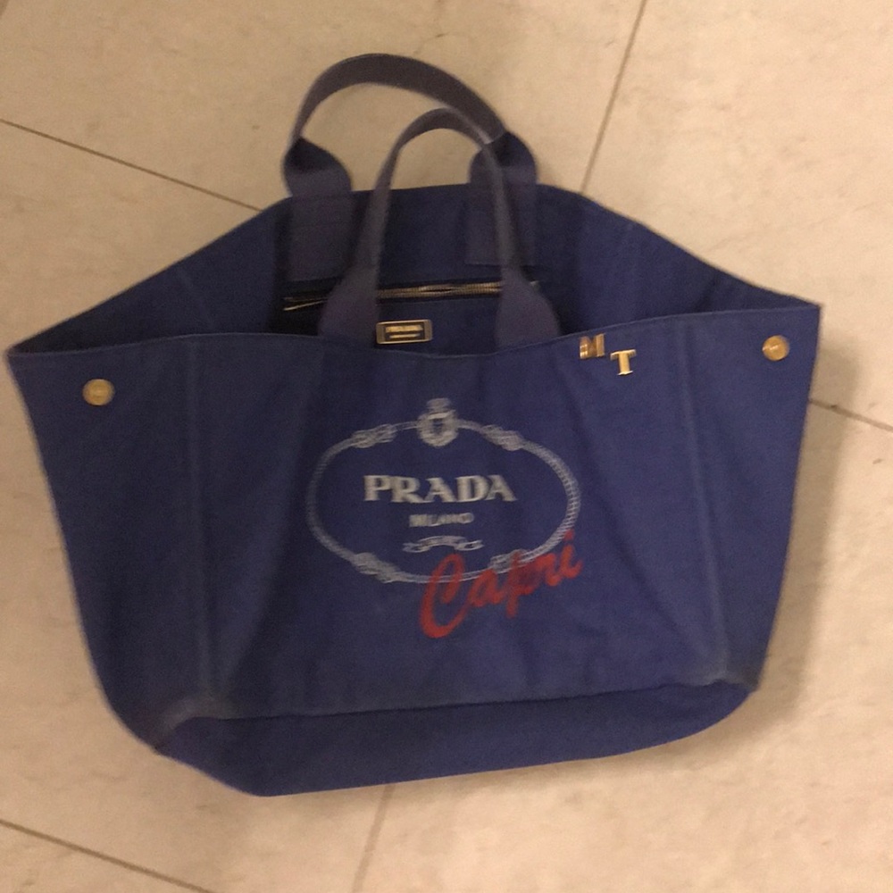 Authentic Canvas Prada Tote. Only Made In Italy. - image 1